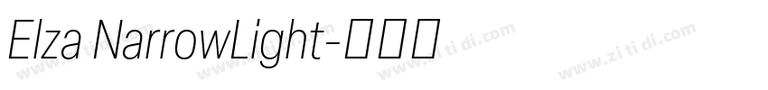 Elza NarrowLight字体转换